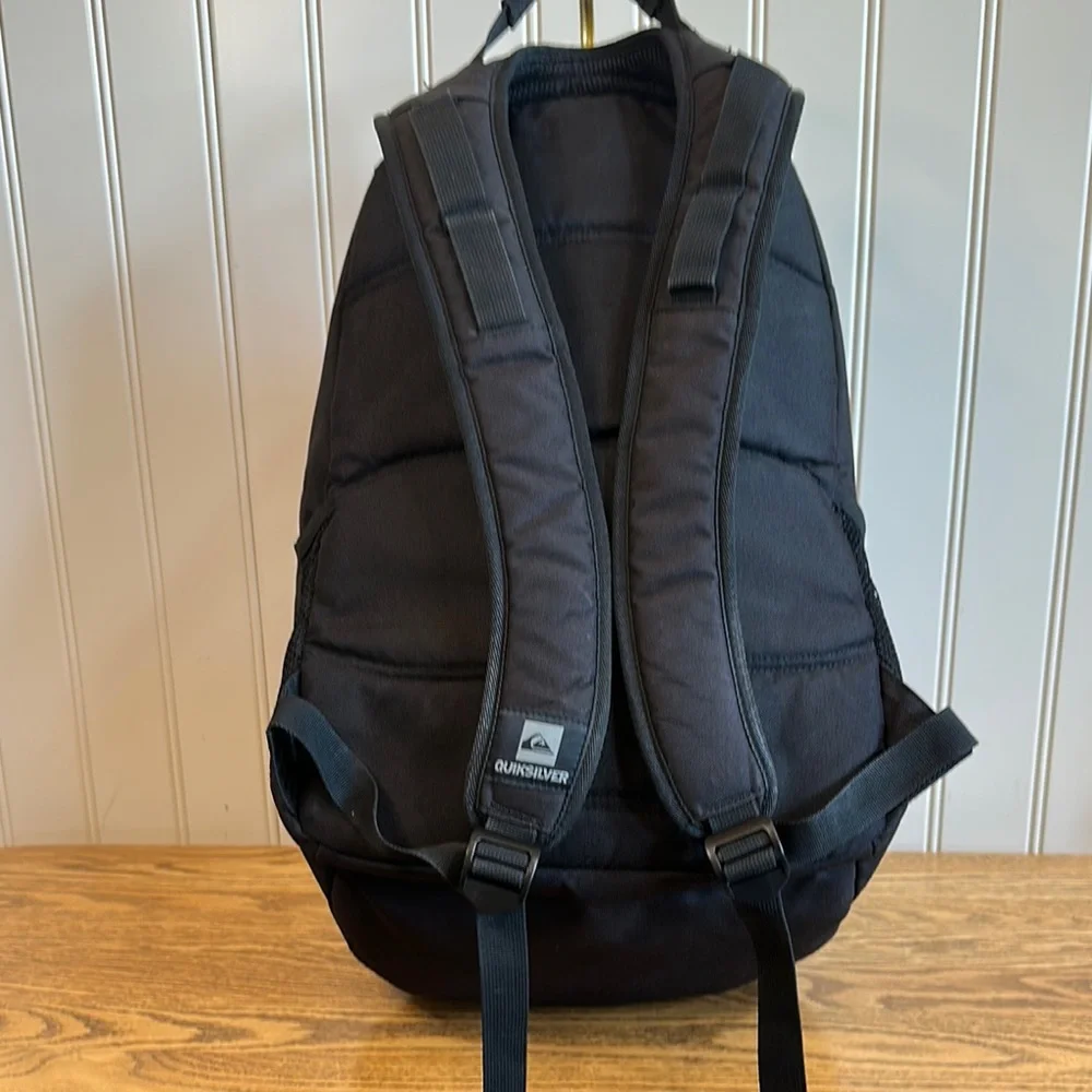 Quiksilver Black and Red Striped Backpack